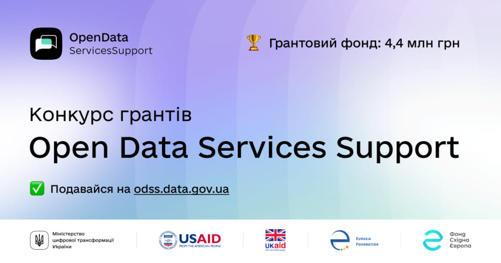 Триває грантовий конкурс Open Data Services Support  