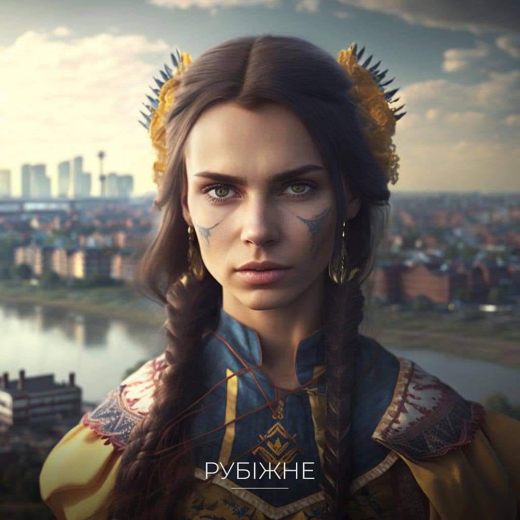 Нейромережа представила українські міста в образі жінок. Такою вона бачить Рубіжне. 